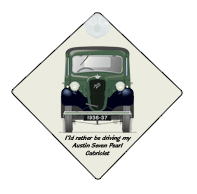 Austin Seven Pearl Cabriolet 1936-37 Car Window Hanging Sign